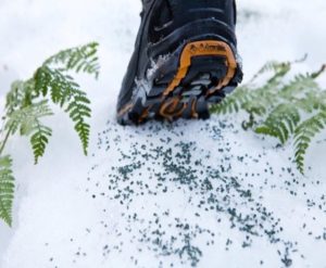 Anti-skli ZeoFriction fungerer også på snø
